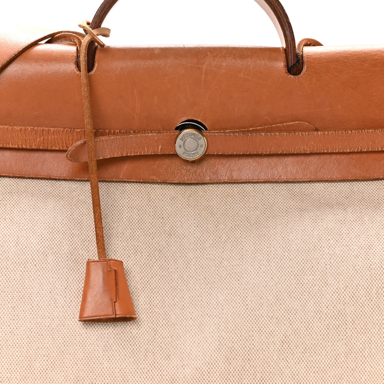 Hermes Toile Vache Calfskin Herbag 40 GM Natural 9 of 12