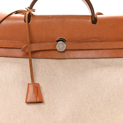 Hermes Toile Vache Calfskin Herbag 40 GM Natural 9 of 12