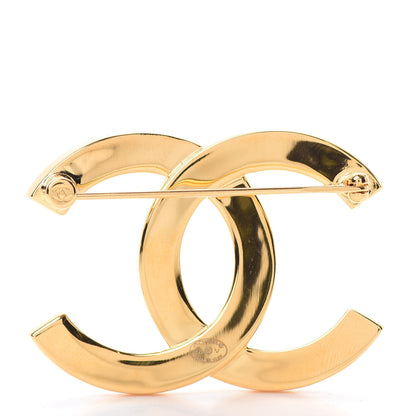 Chanel Metal Paris Button CC Large Brooch Gold 3 of 5