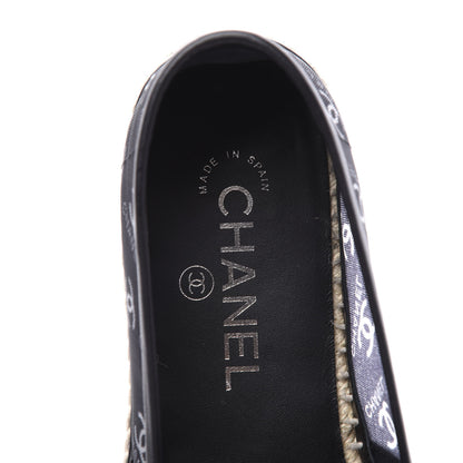 Chanel Mesh Grosgrain CC Espadrilles 38 Black White 8 of 10