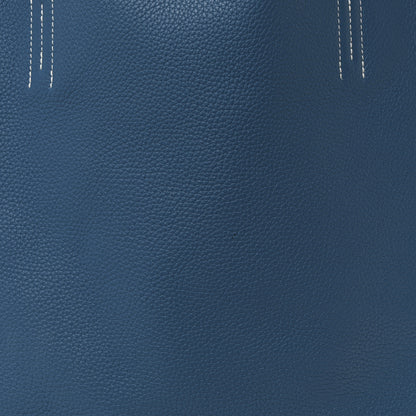 Hermes Taurillon Clemence Double Sens 45 Reversible Tote Bleu Izmir Bleu Saphir 7 of 15