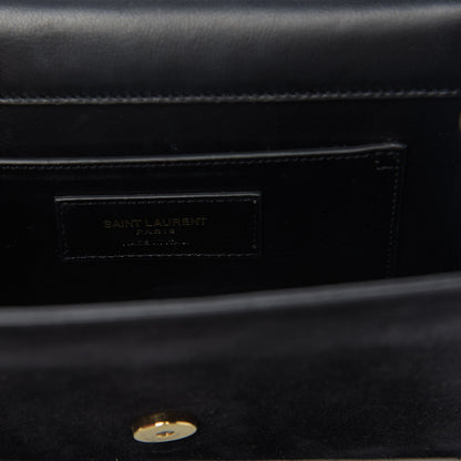 Saint Laurent Suede Small Classic Monogram Kate Tassel Satchel Black 8 of 8