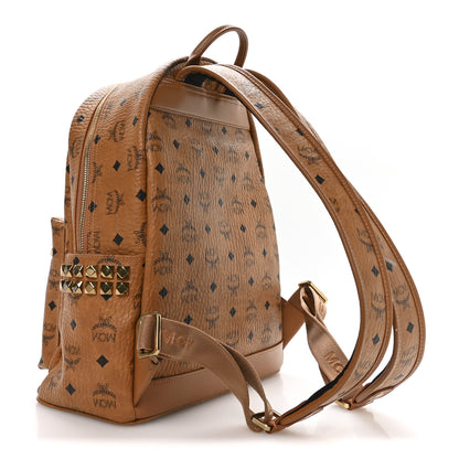 MCM Visetos Small Side Stud Stark Backpack Cognac 2 of 11