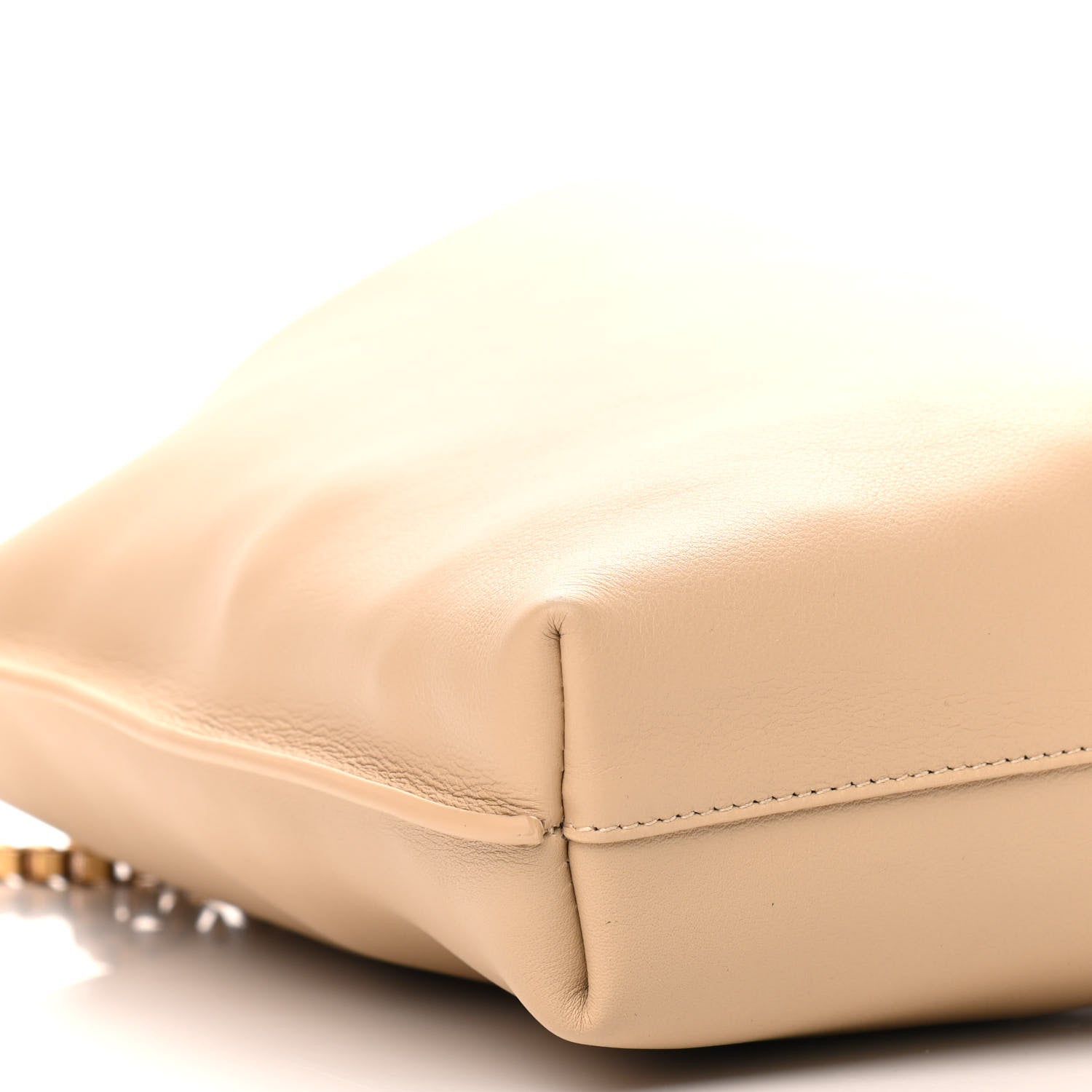 Saint Laurent Smooth Calfskin Small Suzanne Hobo Ivory Natural 9 of 10