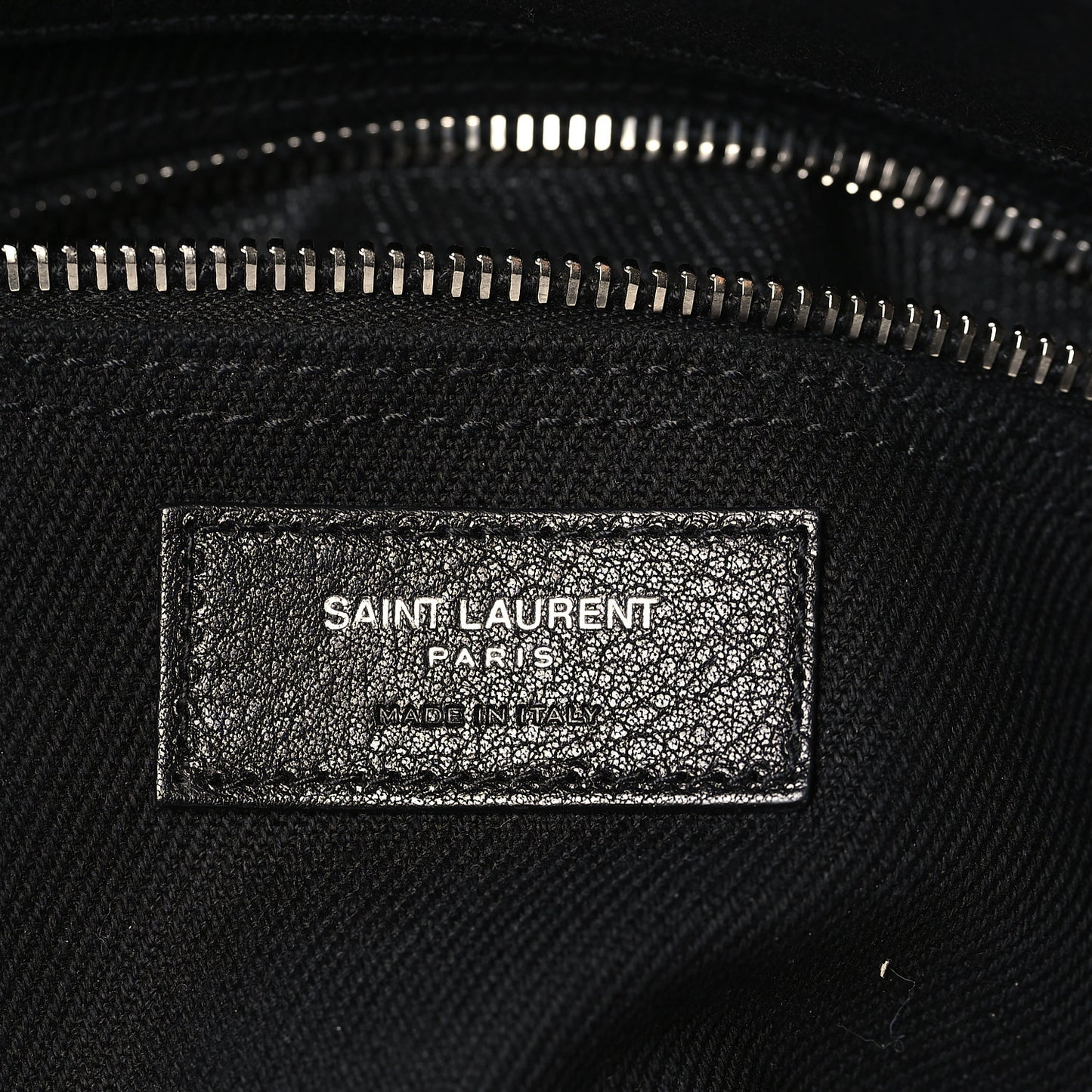 Linen Calfskin Rive Gauche Tote Black