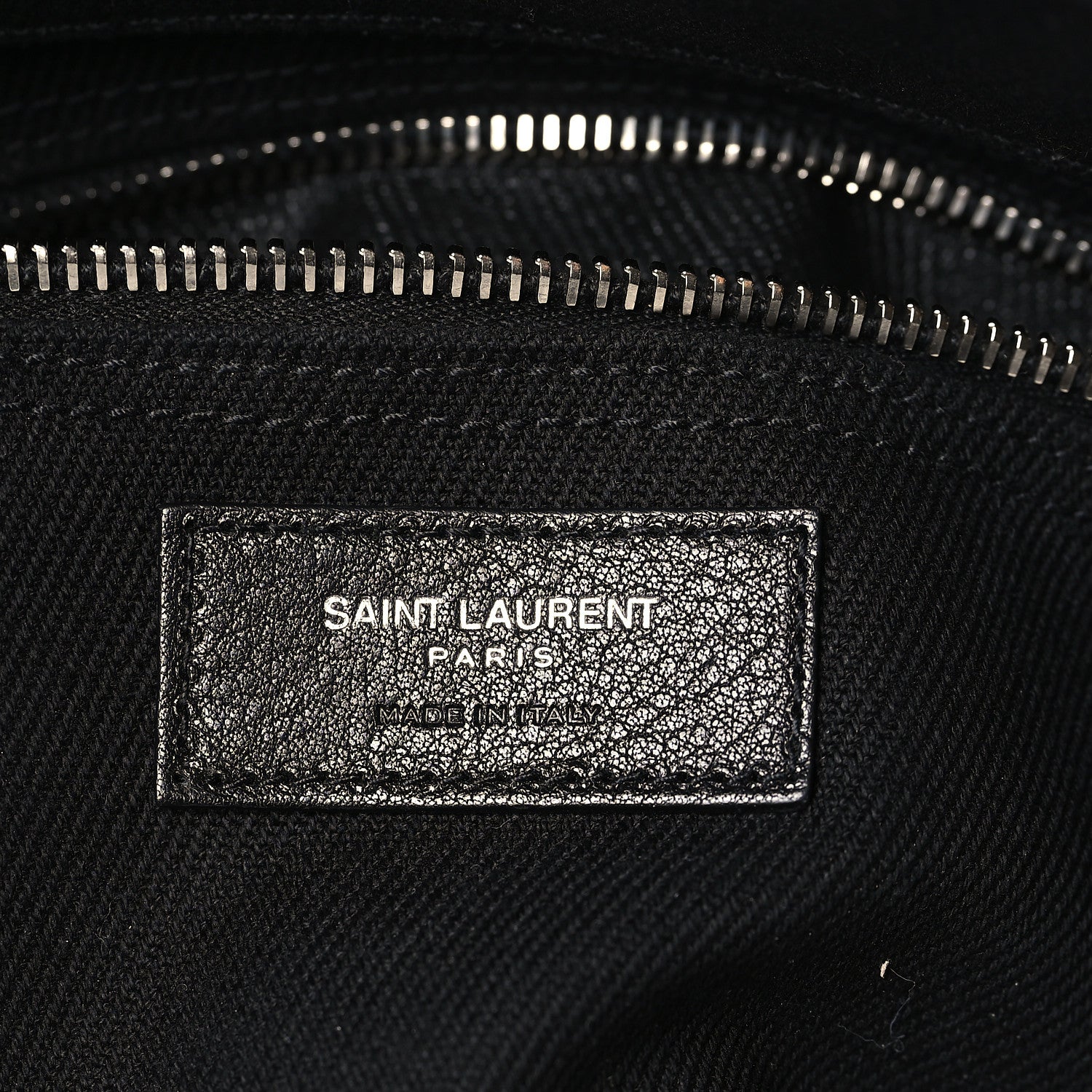 Saint Laurent Linen Calfskin Rive Gauche Tote Black 6 of 8