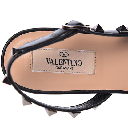 Valentino Garavani Mesh Rockstud Slingback Flats 38 Black 6 of 11