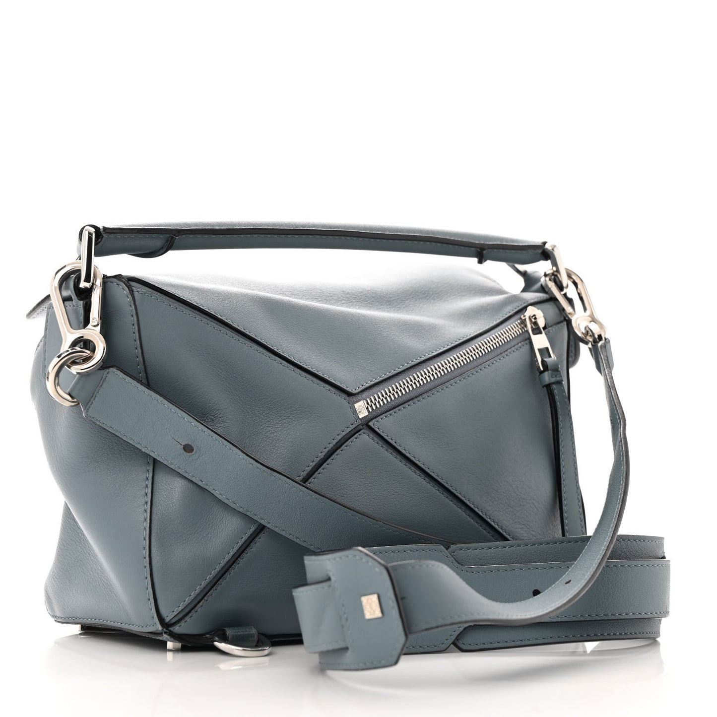 Calfskin Small Puzzle Bag Stone Blue