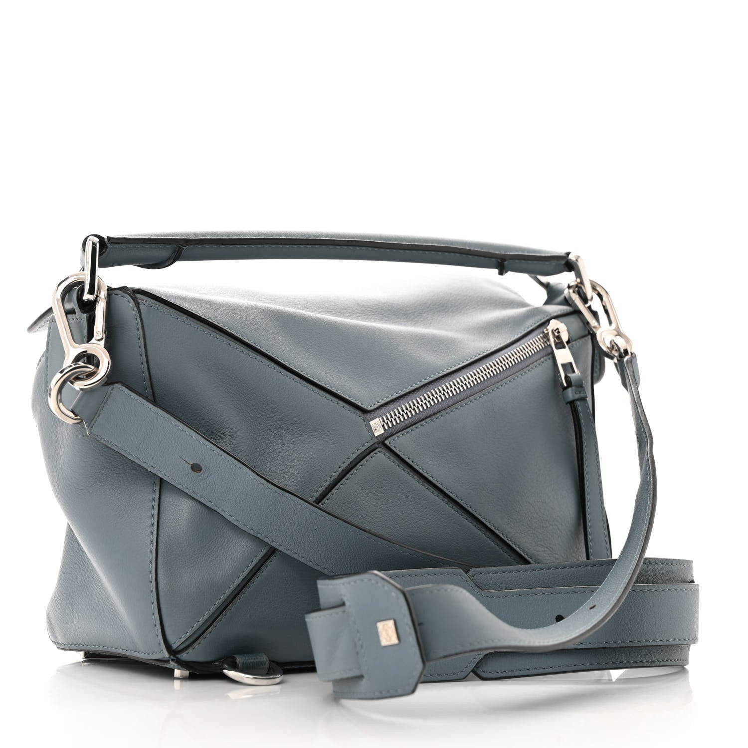 Loewe Calfskin Small Puzzle Bag Stone Blue 3 of 13