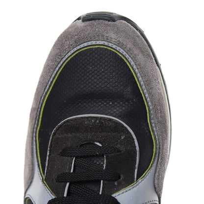Chanel Suede Calfskin CC Sneakers 39 Black Grey 9 of 11