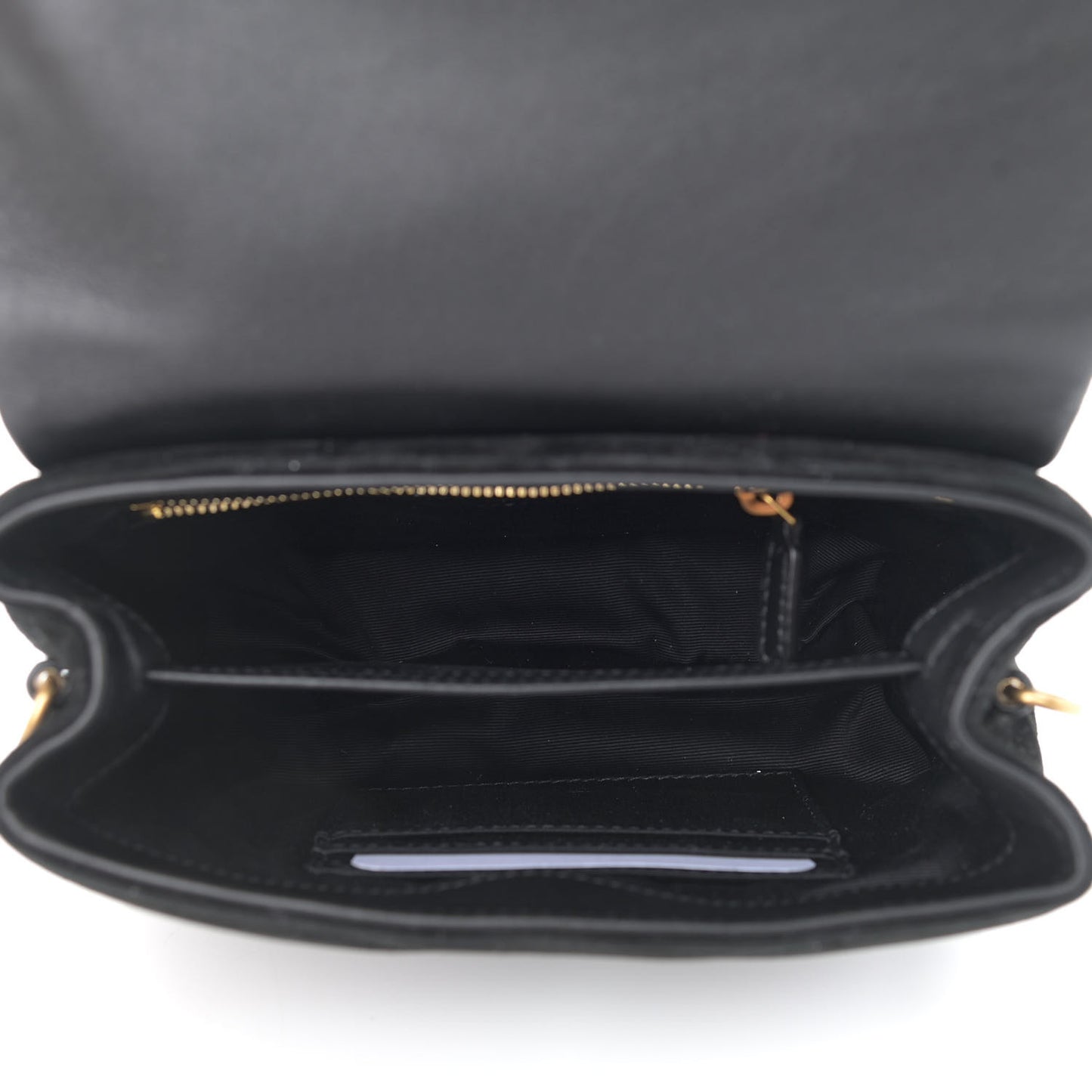 Suede Y Quilted Monogram Toy Loulou Crossbody Bag Black