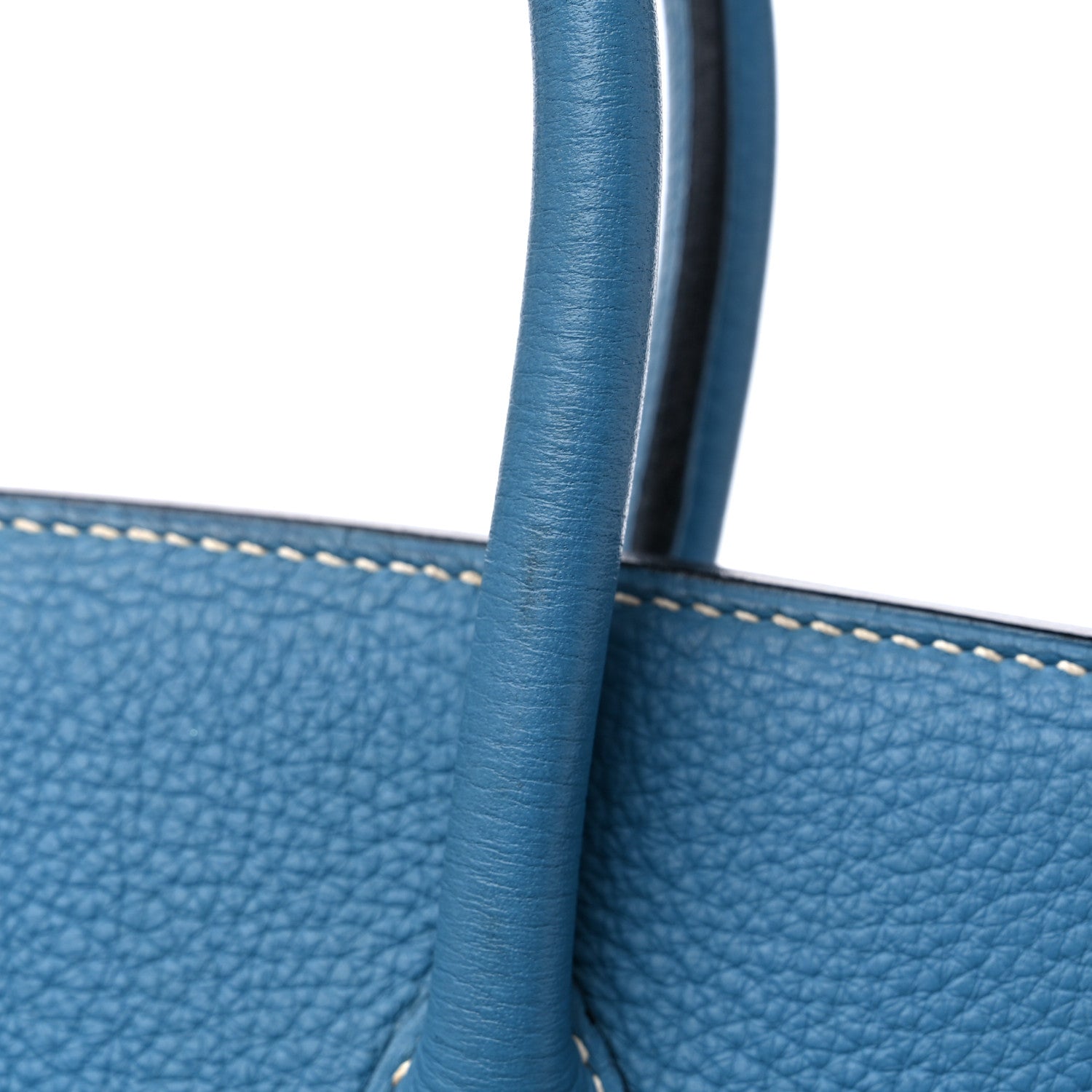 Hermes Taurillon Clemence Birkin 35 Blue Jean 14 of 14