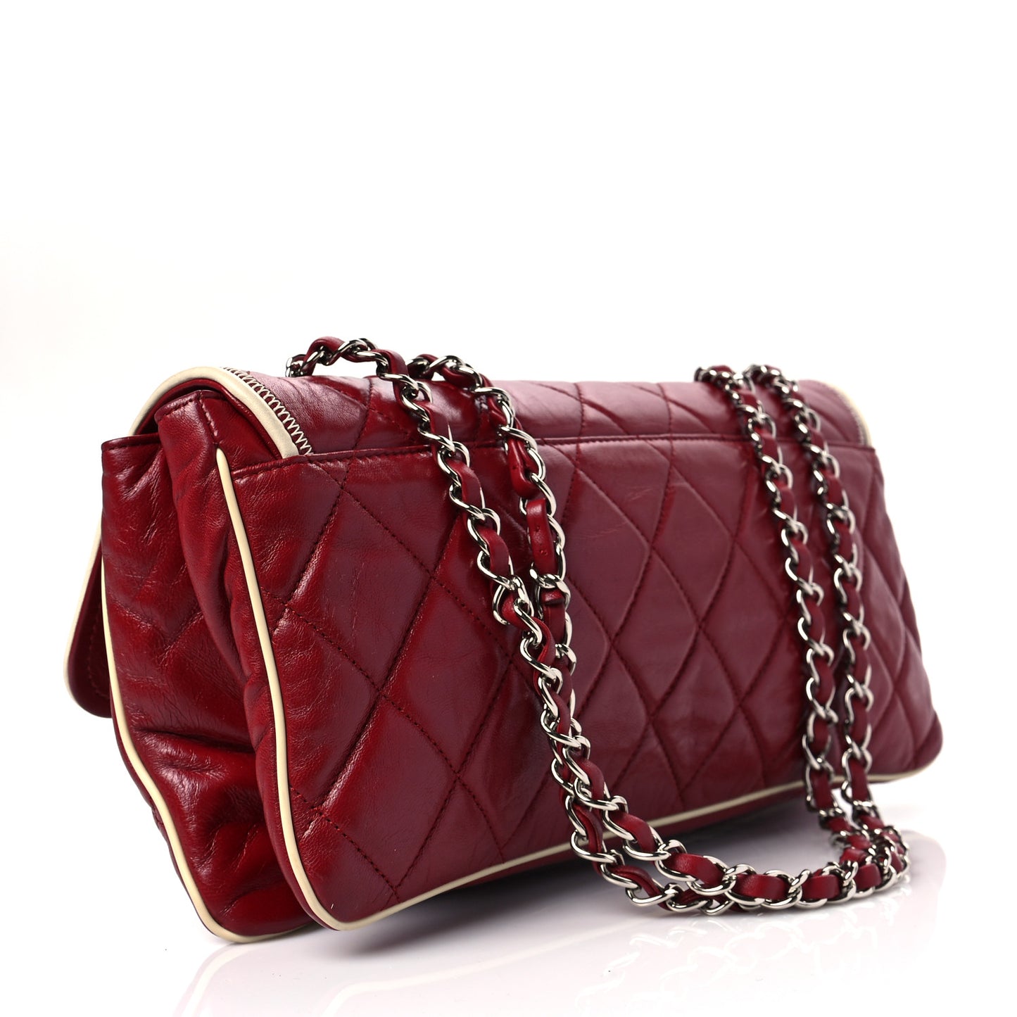 Lambskin East West Mademoiselle Flap Red