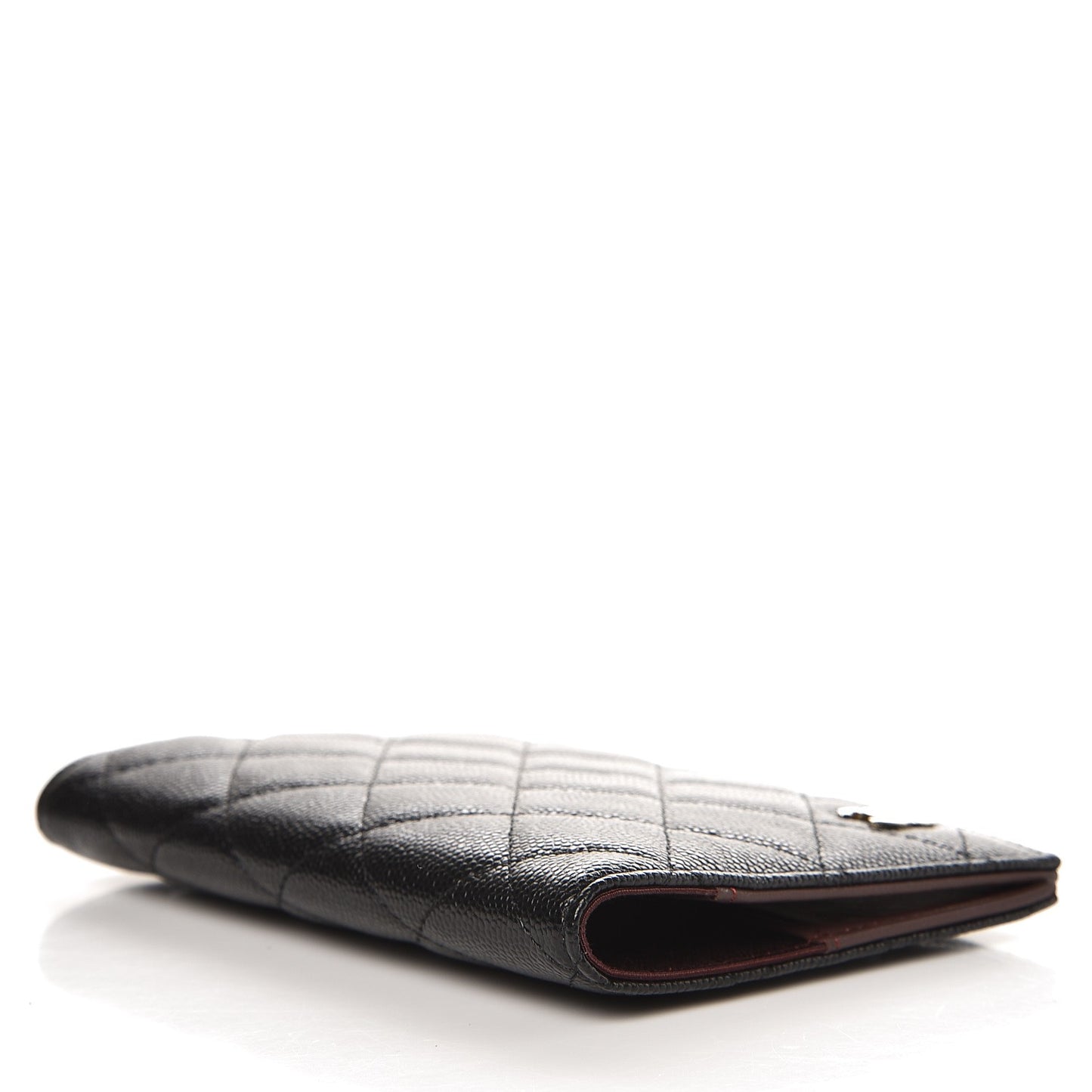 Caviar Quilted Passport Holder Black