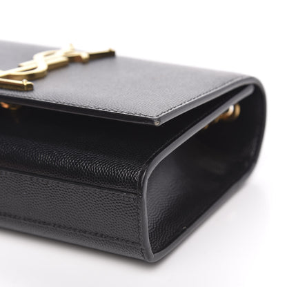 Saint Laurent Grain De Poudre Small Monogram Kate Satchel Black 9 of 9