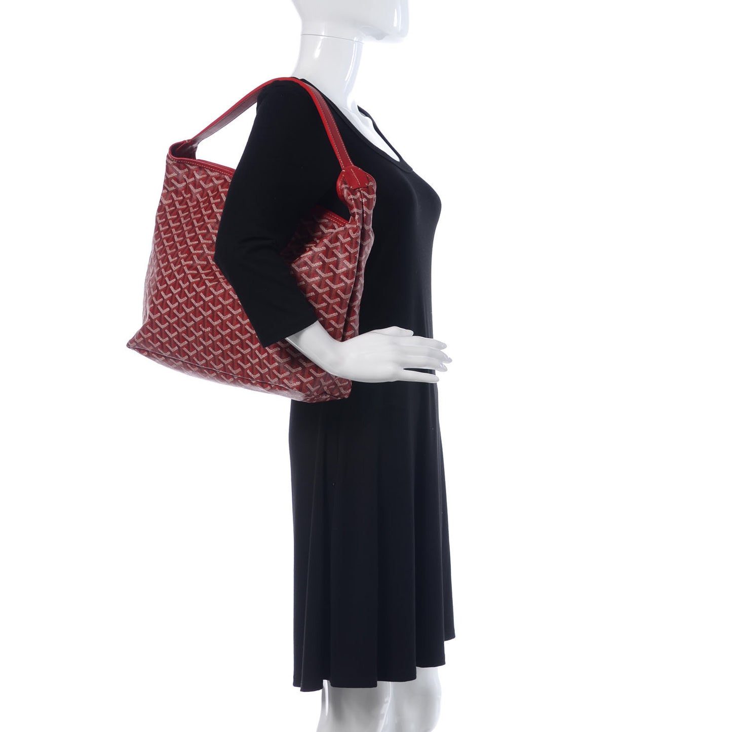 Goyardine Fidji Zip Hobo Red