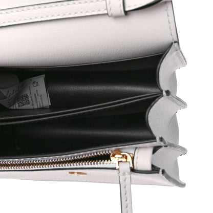 Versace Grained Calfskin La Medusa Shoulder Bag White 5 of 8