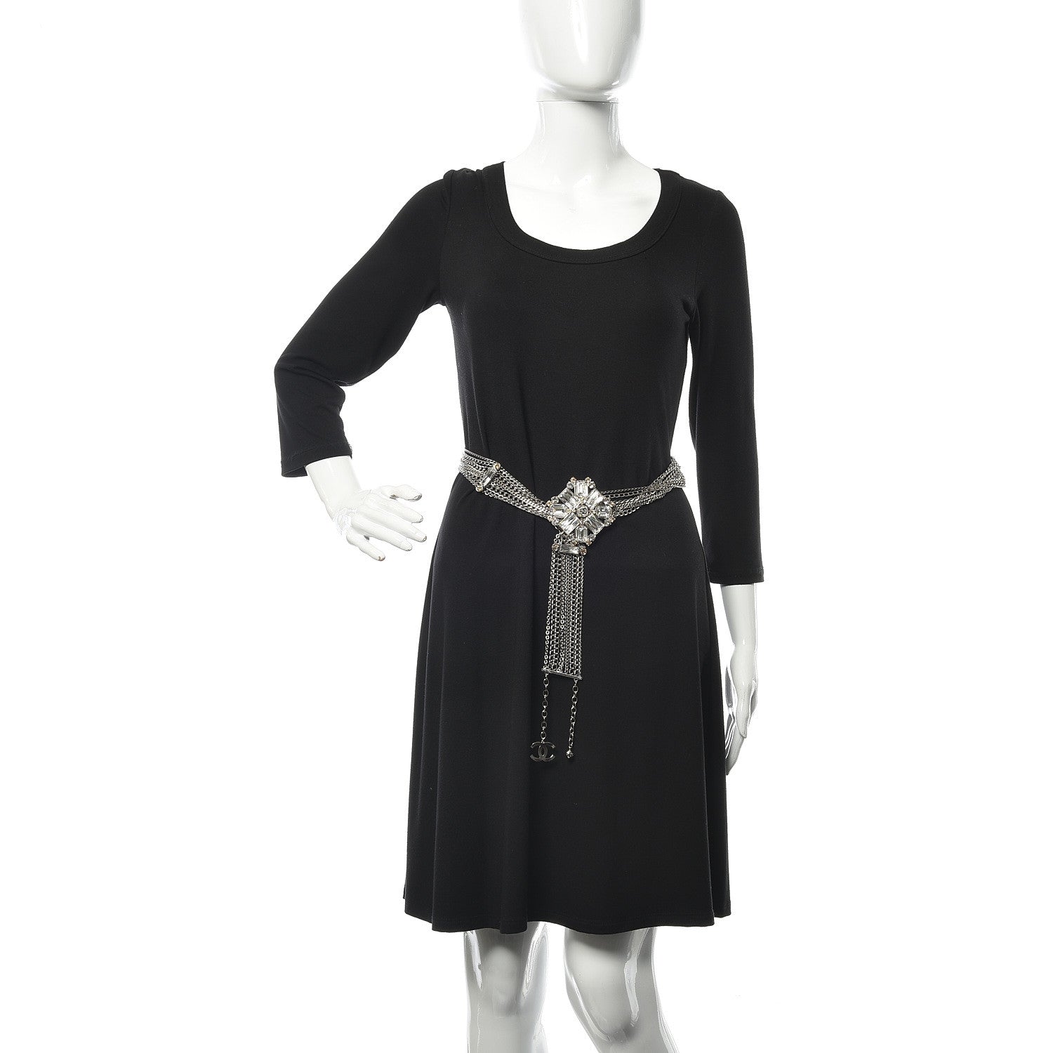Chanel Crystal CC Multi Strand Chain Belt Silver 2 of 4