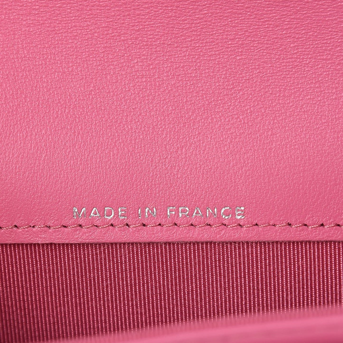 Lambskin Quilted Flap Card Holder Pink