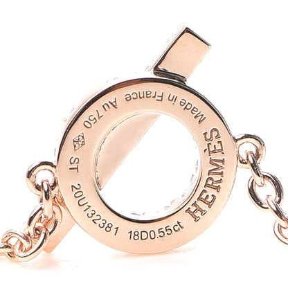 Hermes 18K Rose Gold Diamond Finesse Bracelet ST 4 of 5