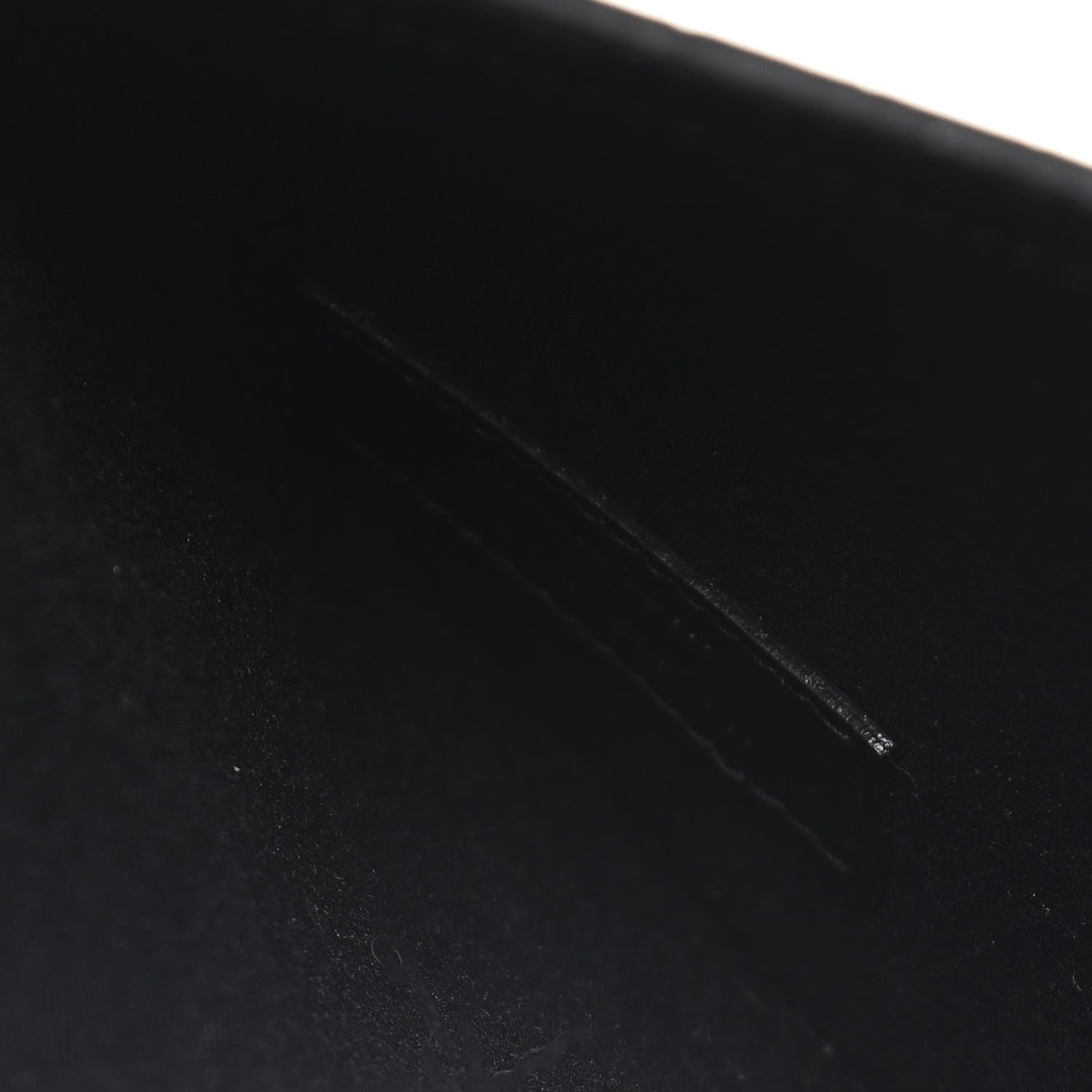 Saint Laurent Calfskin Crocodile Embossed Uptown Monogram Clutch Black 6 of 8