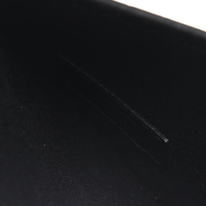 Saint Laurent Calfskin Crocodile Embossed Uptown Monogram Clutch Black 6 of 8