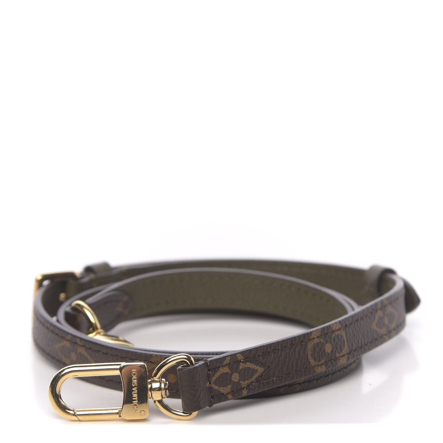 Calfskin Monogram Marignan Adjustable Shoulder Strap Kaki