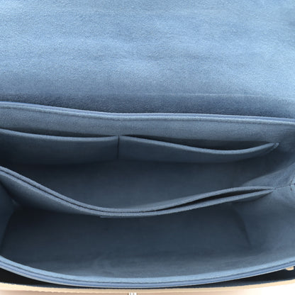 Louis Vuitton Soft Calfskin My Lockme Top Handle Blue Jean Creme 5 of 12