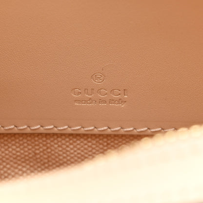 Gucci Calfskin GG Super Mini Debossed Chain Wallet Light Beige 6 of 10