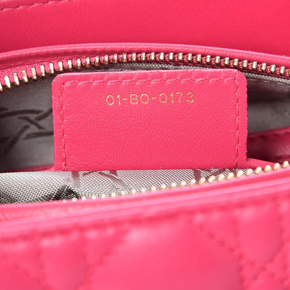 Christian Dior Lambskin Cannage Medium Lady Dior Pink 7 of 13