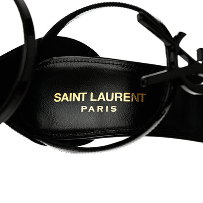 Saint Laurent Patent Cassandra 100 Sandals 38.5 Black 7 of 11