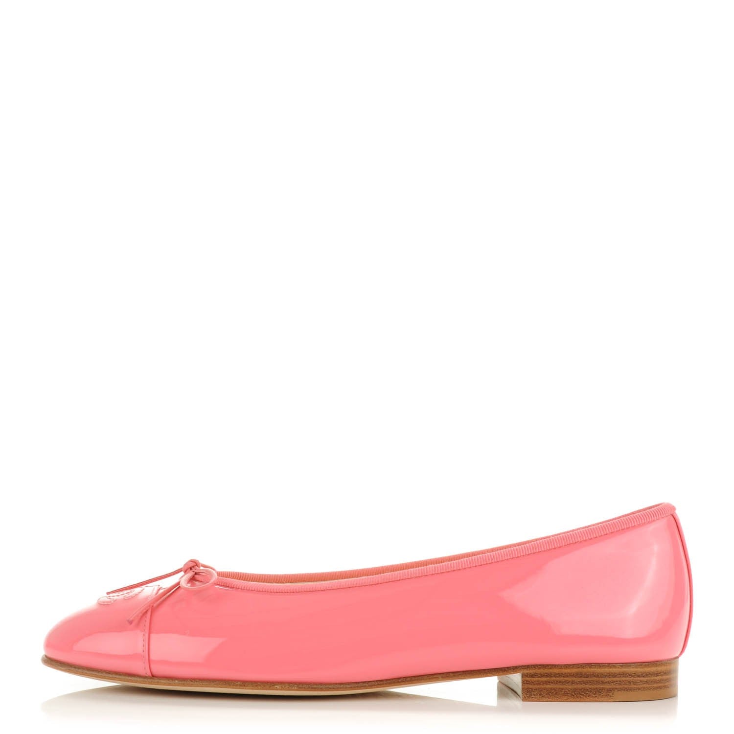 Balenciaga CHANEL Patent CC Cap Toe Ballerina Flats 39.5 Light Pink 1 of 7