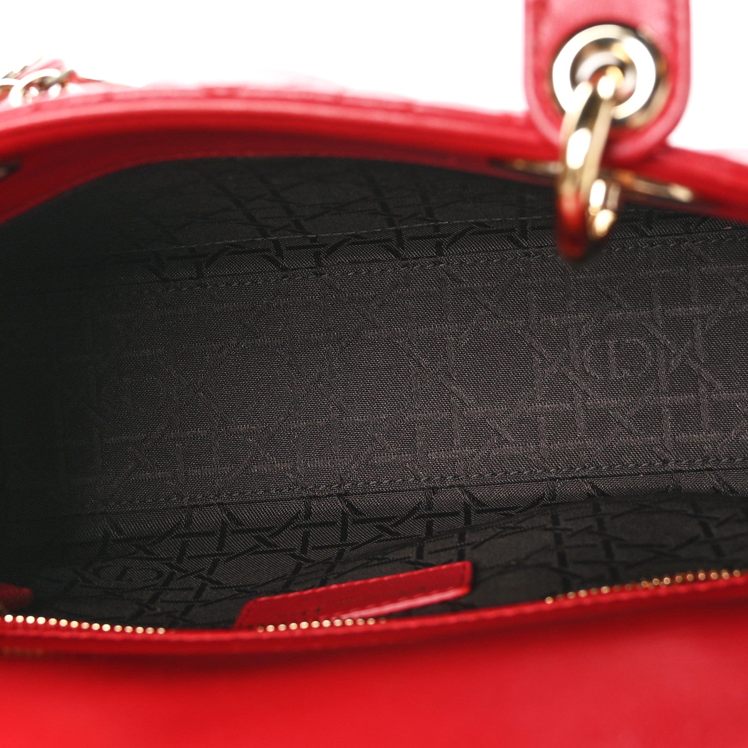 Christian Dior Lambskin Cannage Small Lucky Badges My Lady Dior Red 5 of 11