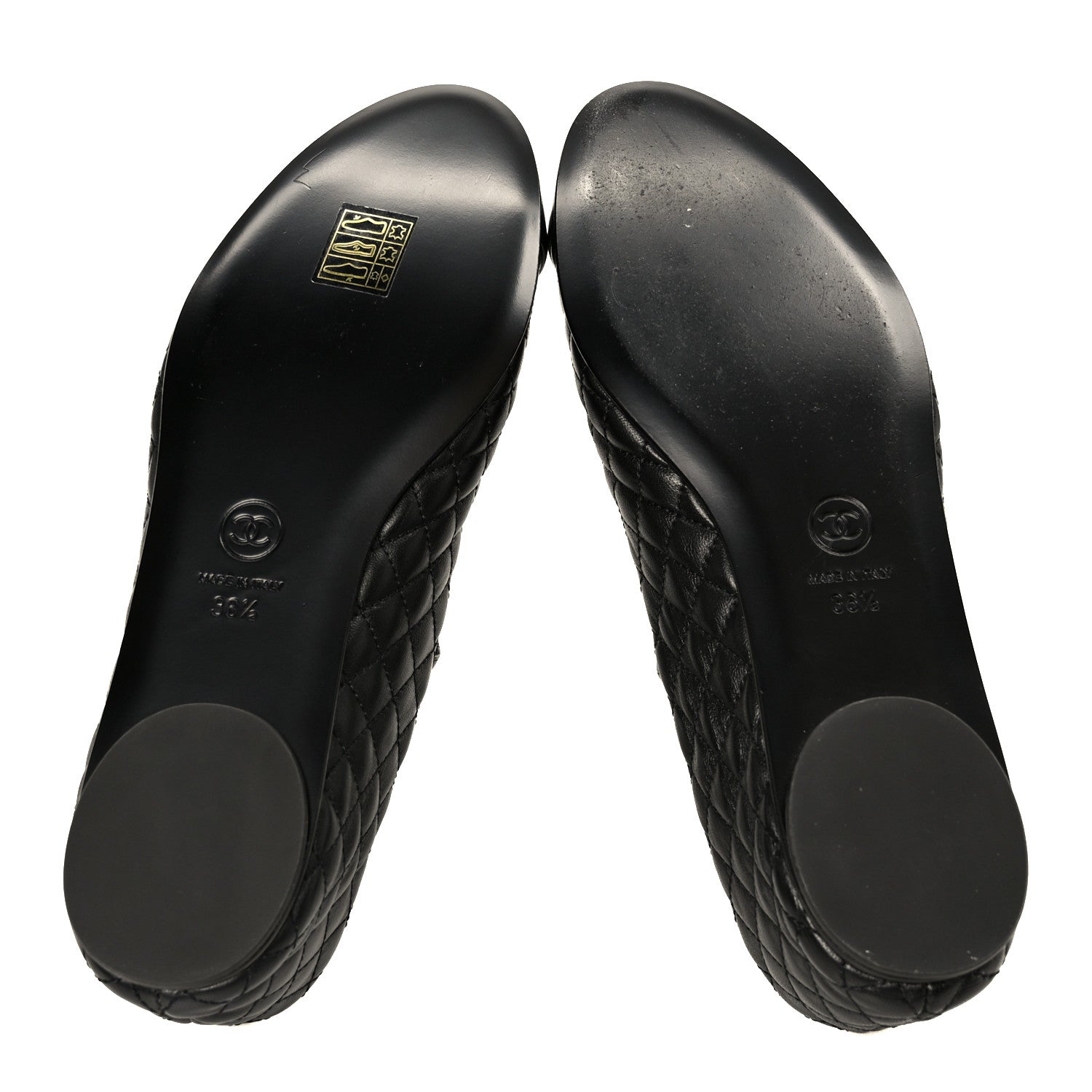 Chanel Lambskin Quilted Mary Jane Flats 36.5 Black 6 of 10