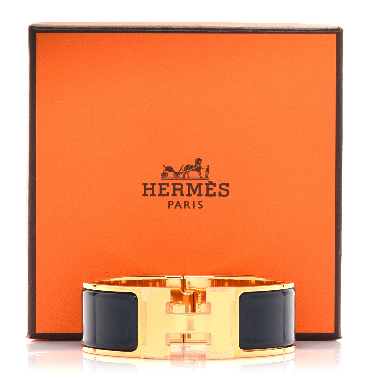 Hermes Enamel Wide Clic Clac H Bracelet PM Bleu Indigo 6 of 6
