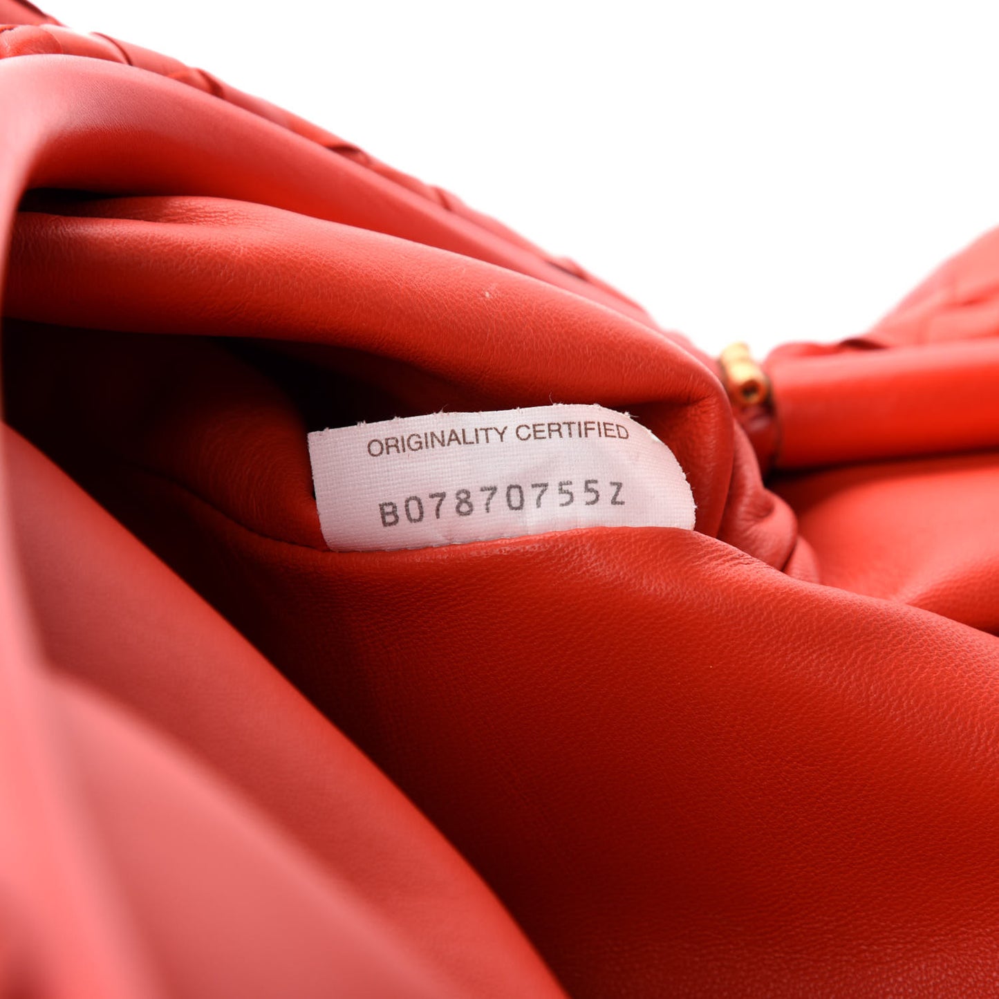 Nappa Maxi Intrecciato The Pouch Oversized Clutch Bright Red