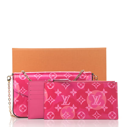 Louis Vuitton Vernis Valentine Pochette Felicie Chain Wallet Fuchsia 13 of 13
