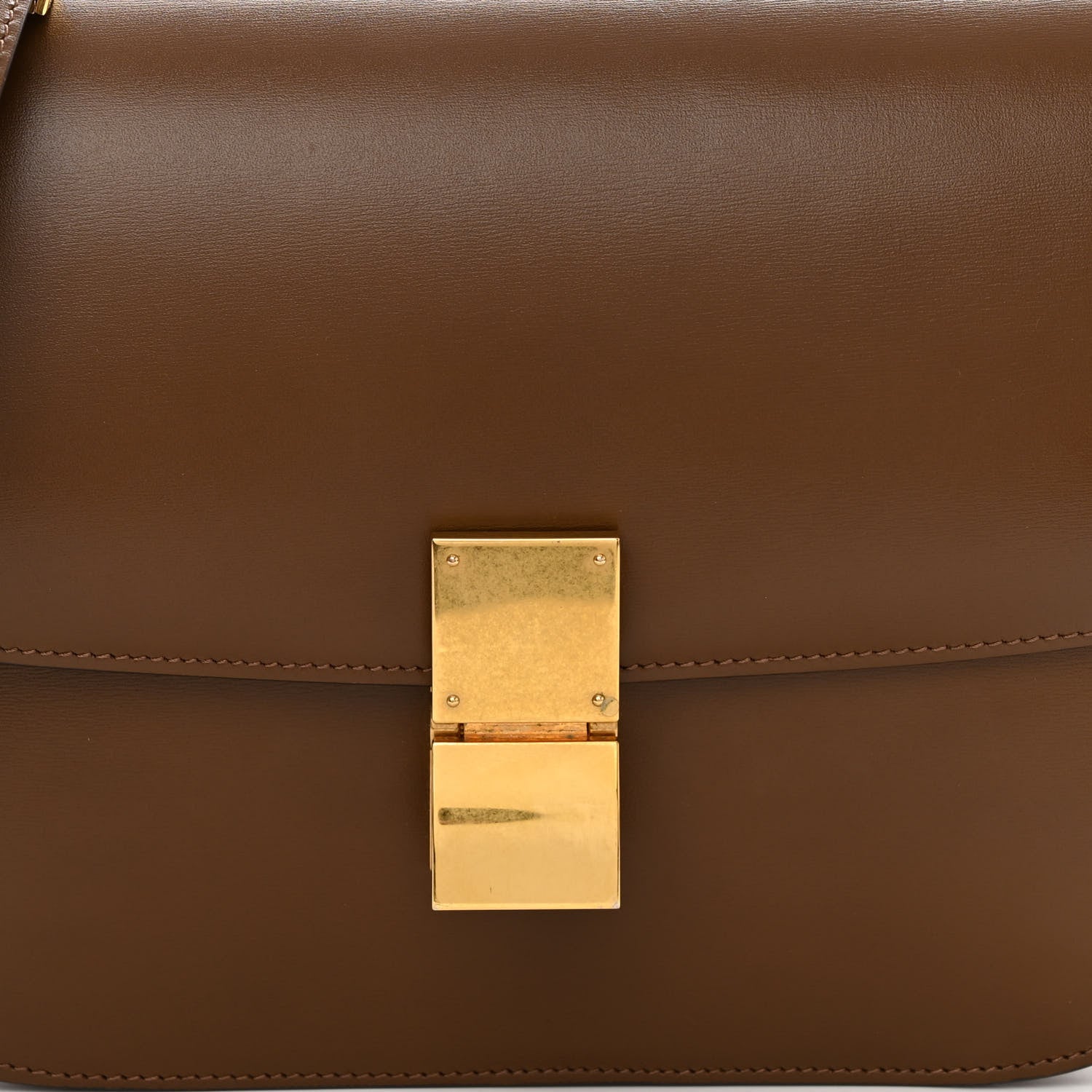 Celine Box Calfskin Medium Classic Box Flap Bag Camel 7 of 16