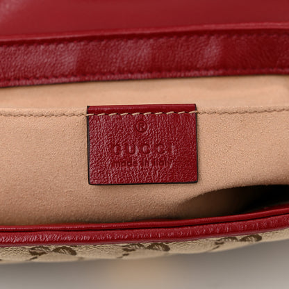 Gucci Monogram Azalea Calfskin Matelasse Diagonal Mini GG Marmont Shoulder Bag Beige Ebony New Cherry Red 6 of 10