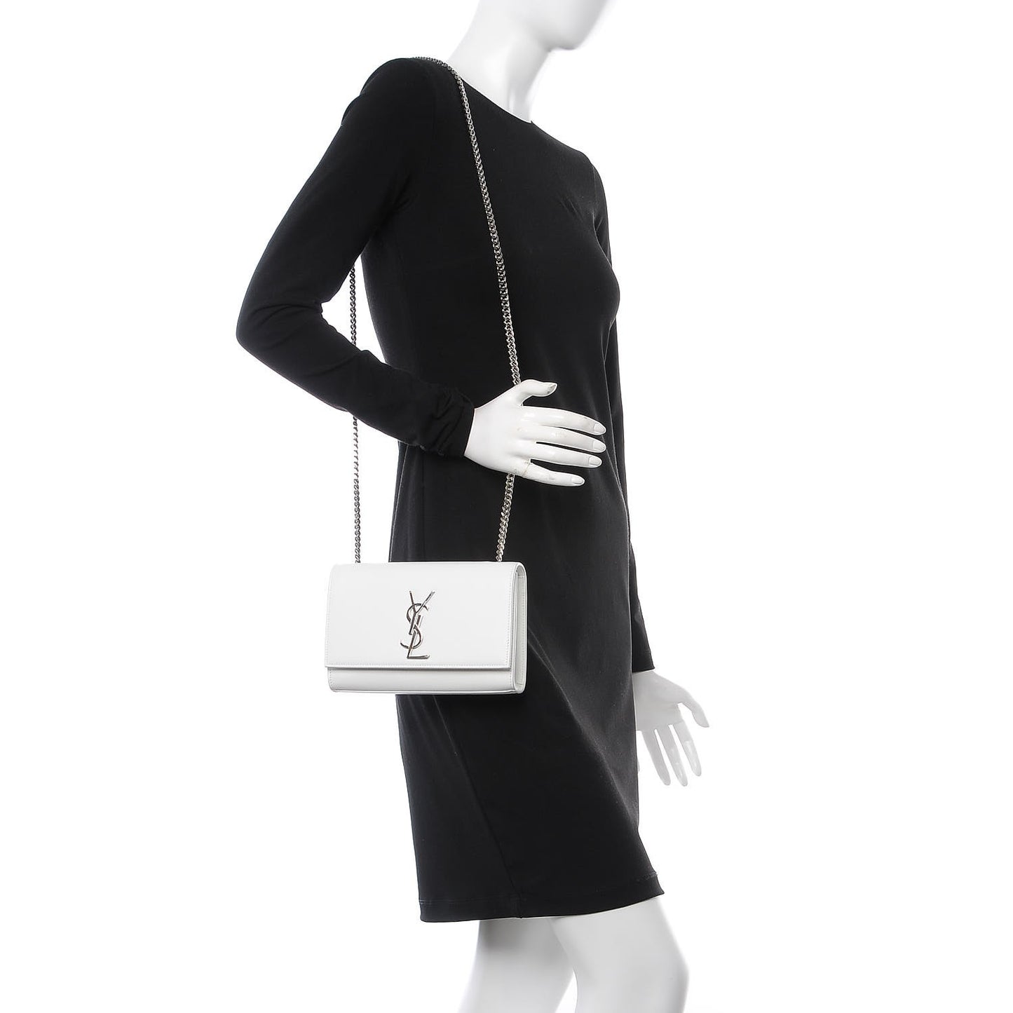 Grain De Poudre Small Monogram Kate Satchel Optical White