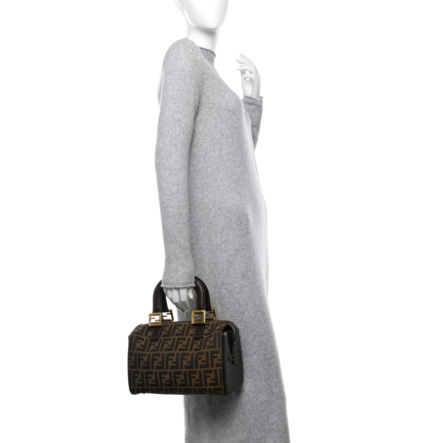 Fendi Zucca Boston Tobacco 2 of 12