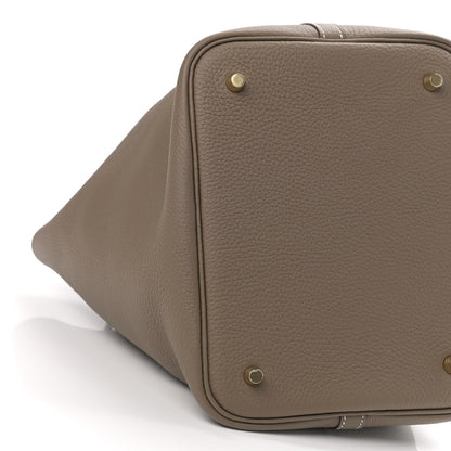 Hermes Taurillon Clemence Picotin Lock 22 MM Etoupe 8 of 9