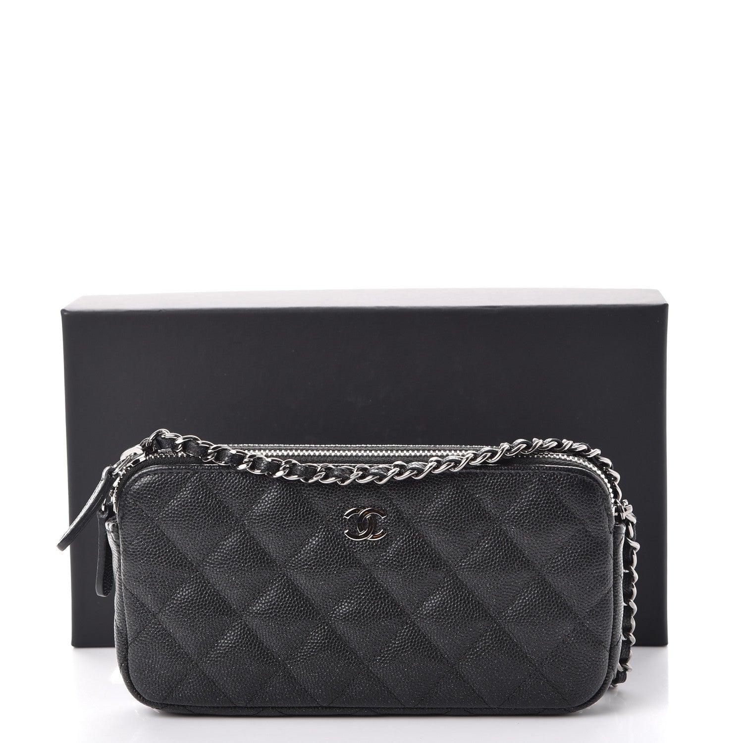 Chanel Caviar Quilted Small Clutch With Chain Black 9 of 9