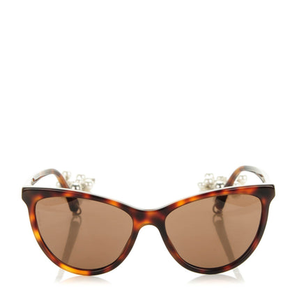 Chanel Acetate Fantasy Pearl Cat Eye Sunglasses 5341-H Tortoise 2 of 8
