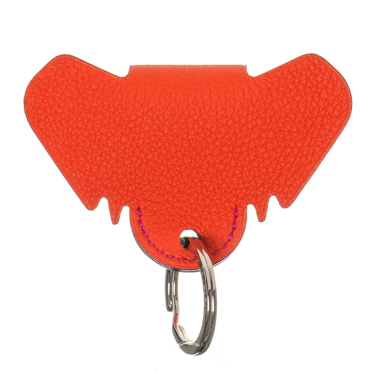 Hermes Togo Epsom Petit H Elephant Key Poppy Anemone 3 of 6