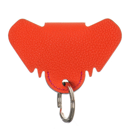 Hermes Togo Epsom Petit H Elephant Key Poppy Anemone 3 of 6