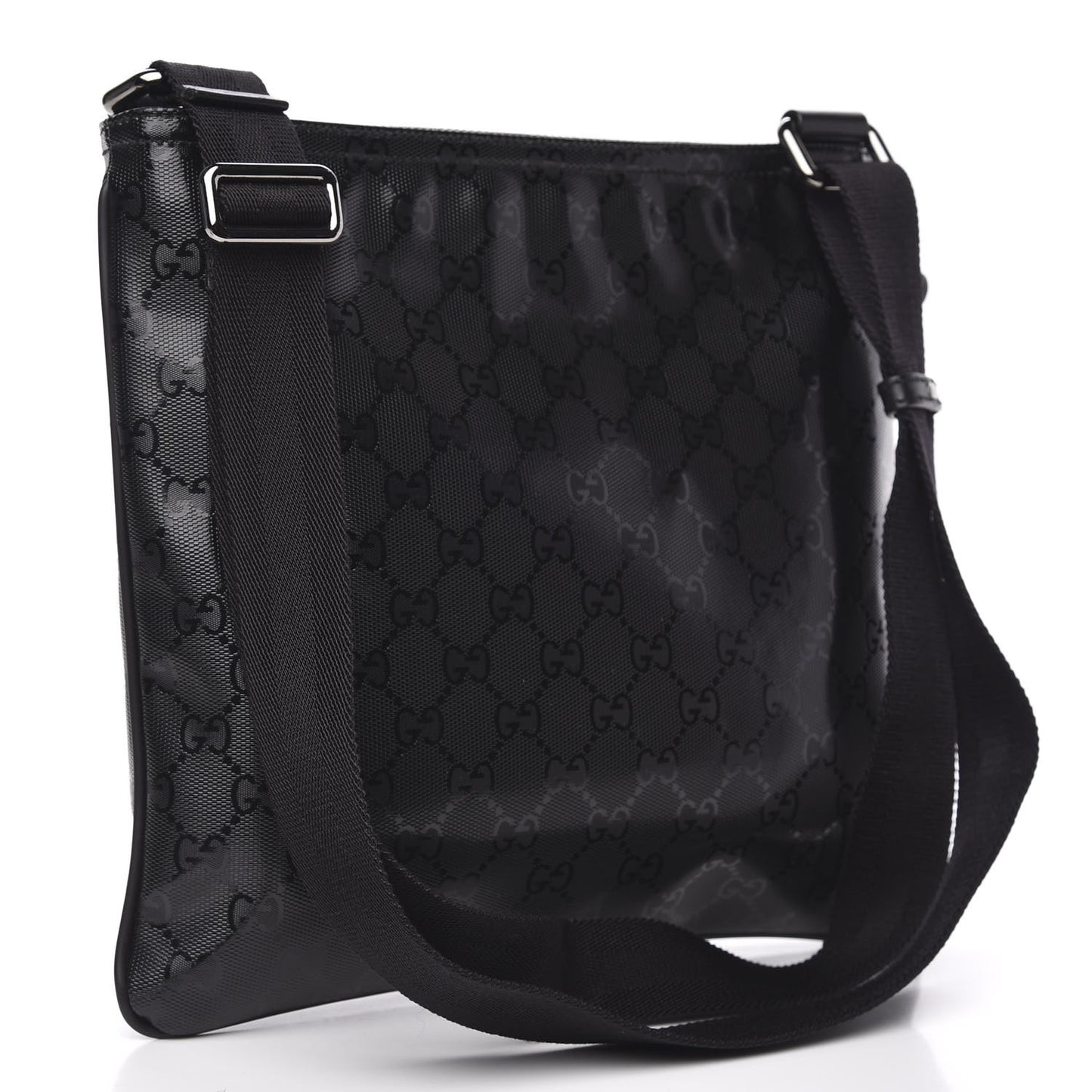 Imprime Monogram Small Flat Messenger Bag Black