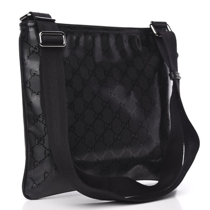 Gucci Imprime Monogram Small Flat Messenger Bag Black 3 of 10