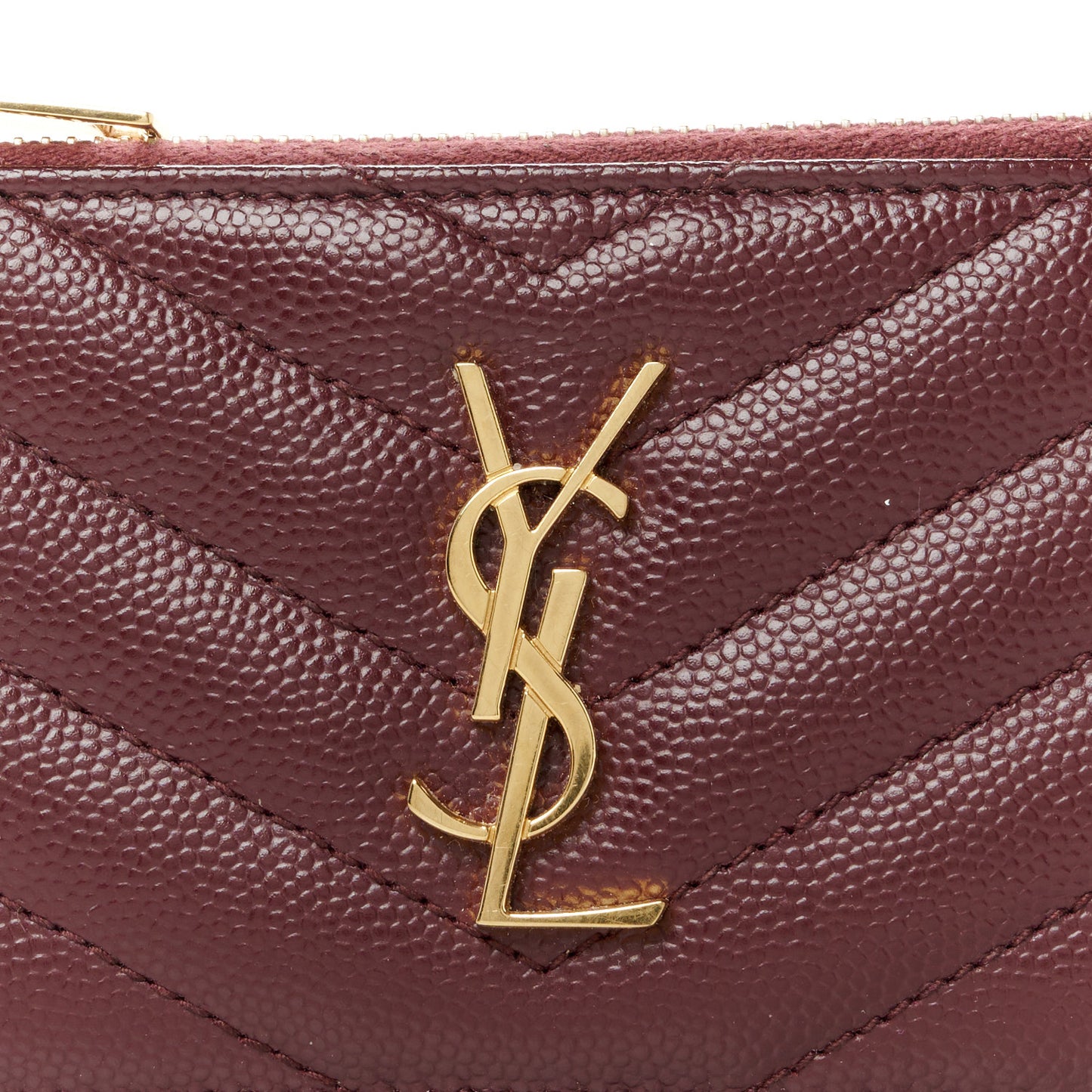 Monogram Grain de Poudre 5 Fragments Zip Pouch Card Holder Palissandre