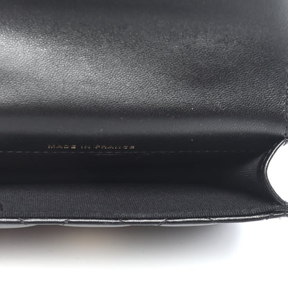 Chanel Lambskin Quilted Top Handle Flap Coin Purse With Chain Black 5 of 10